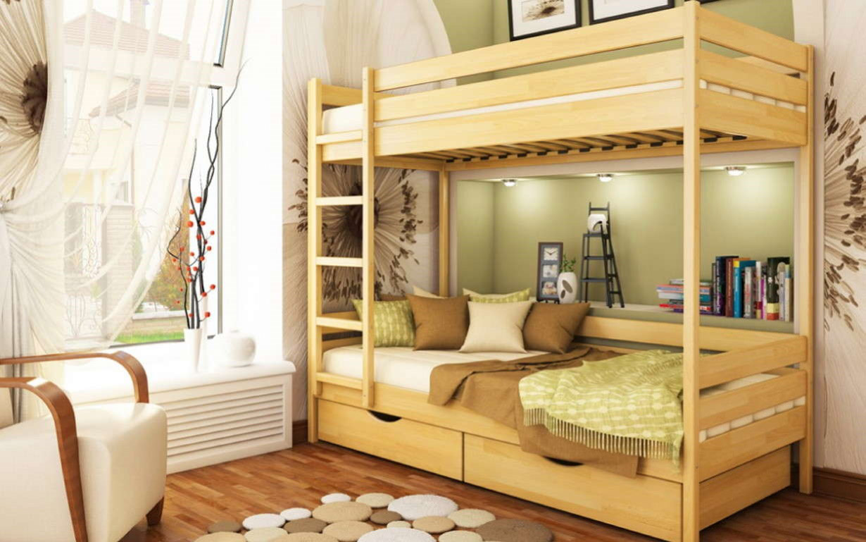 Двухъярусная кровать Дуэт 80х190 см. Эстелла - Фото