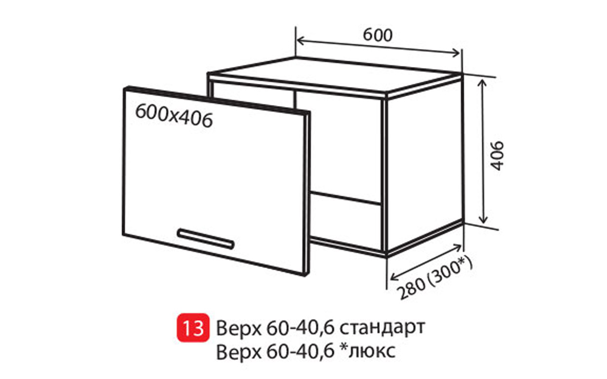 Кухонная секция Amore Classic Luxe верхняя №13 Vip Master - Фото