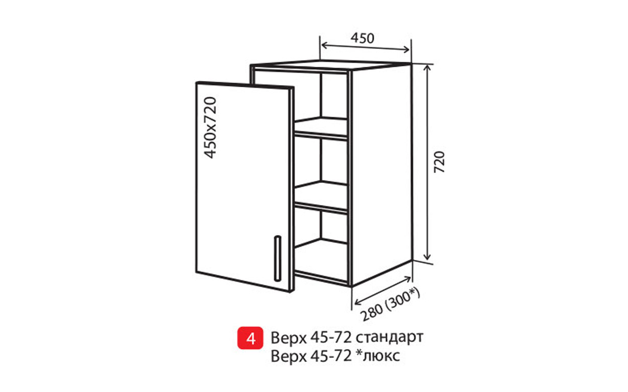 Кухонная секция Alta AL Luxe верхняя №4 Vip Master - Фото