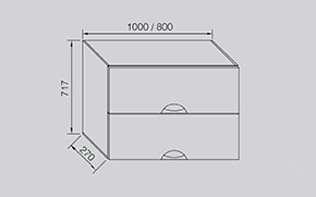 Кухонная секция Адель Люкс верхняя В100Б - Фото