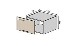 Кухонная секция maXima верхняя №66 - Фото
