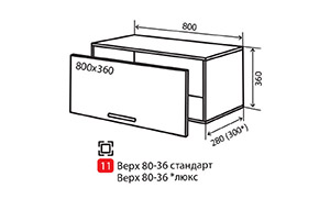 Кухонная секция RioLine AL Luxe верхняя №11 - Фото