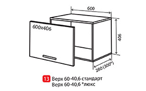 Кухонная секция RioLine AL Luxe верхняя №13 - Фото