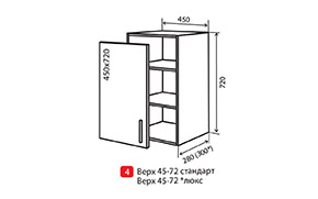 Кухонная секция Парма верхняя №4 - Фото