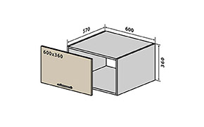 Кухонная секция Парма верхняя №63 - Фото