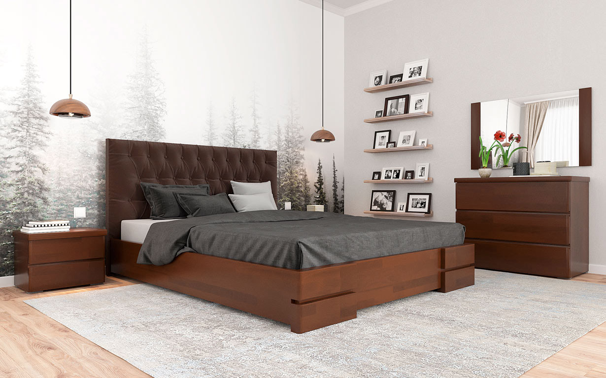 Ліжко Камелія ромб 180х190 см. Arbor Drev - Фото