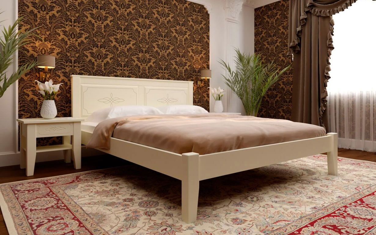 Кровать Майя (низкое изножье) 160х190 см. ЧДК - Фото