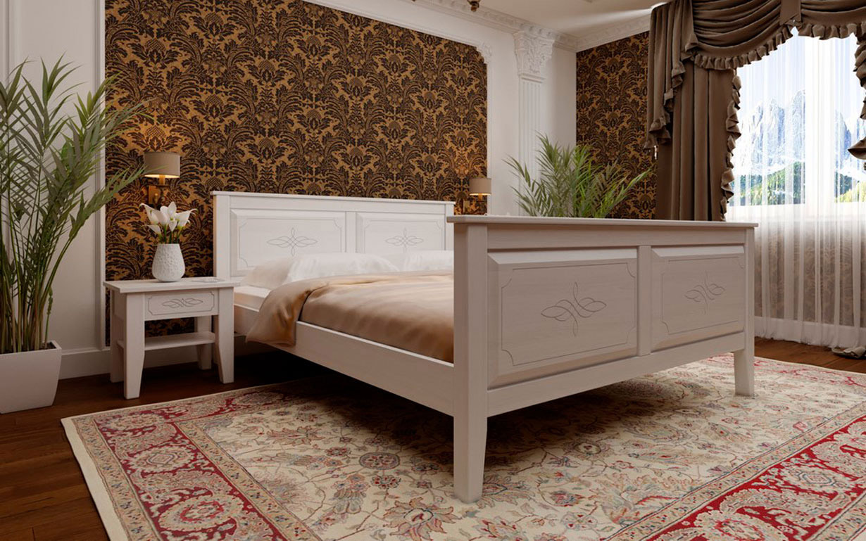 Кровать Майя (высокое изножье) 160х190 см. ЧДК - Фото