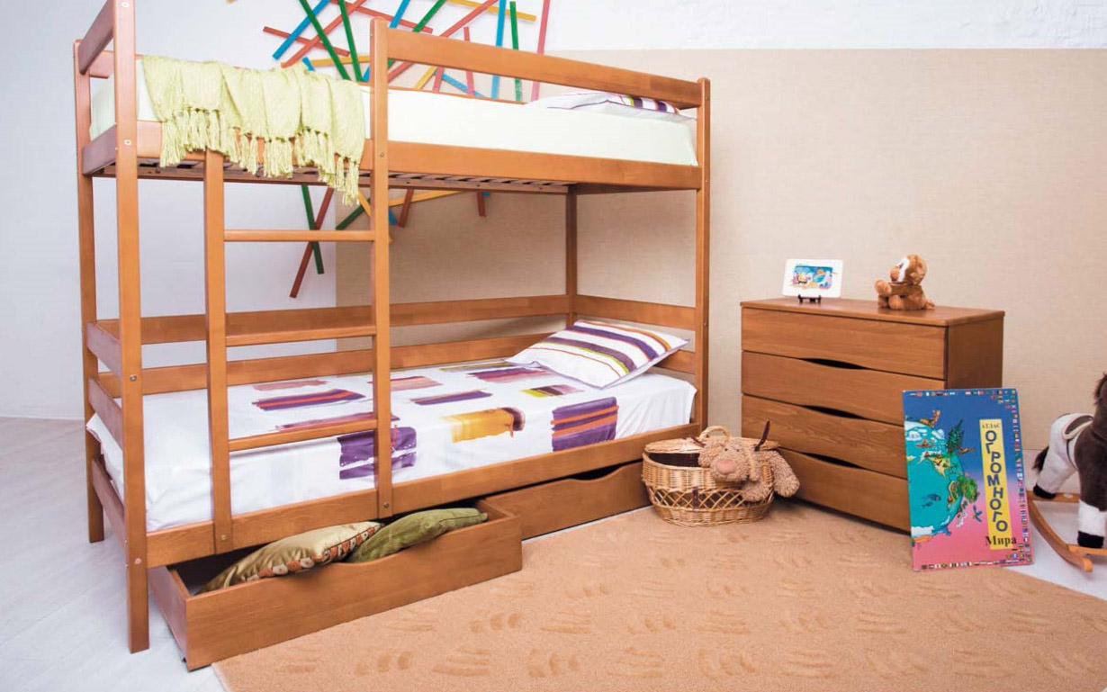 Двухъярусная кровать Амели 90х190 см. Олимп - Фото