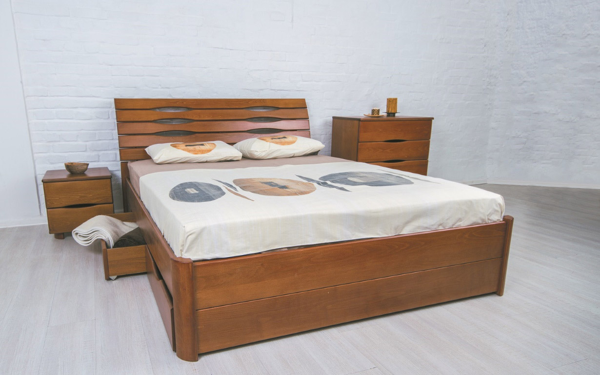 Ліжко Маріта Люкс з шухлядами 140х190 см. Олімп - Фото