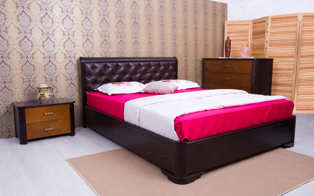 Ліжко Мілена М'яка спинка ромби 180х190 см. Олімп - Фото