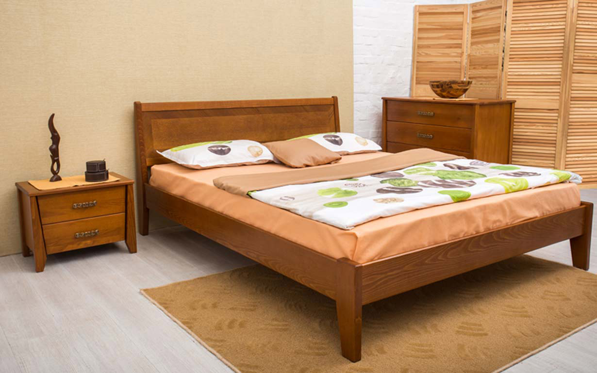 Кровать Сити без изножья с интарсией 160х190 см. Олимп - Фото